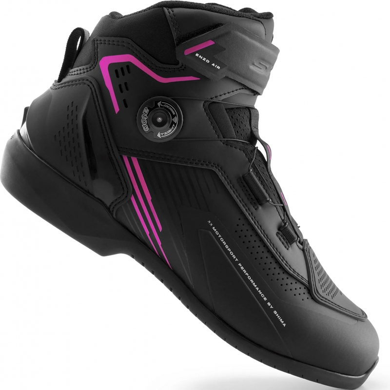 Damskie buty motocyklowe Shima Enzo Air czarno-różowe