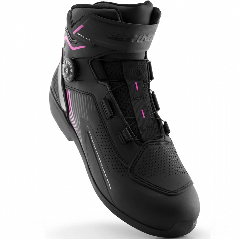 Damskie buty motocyklowe Shima Enzo Air czarno-różowe
