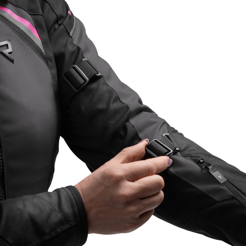 Kurtka motocyklowa damska Rebelhorn Swift czarno-szaro-różowa