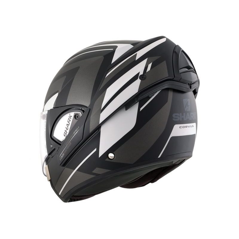Kask z podnoszoną szczęką SHARK EVOLINE 3 Corvus Mat czarno-szaro-biały wyprzedaż