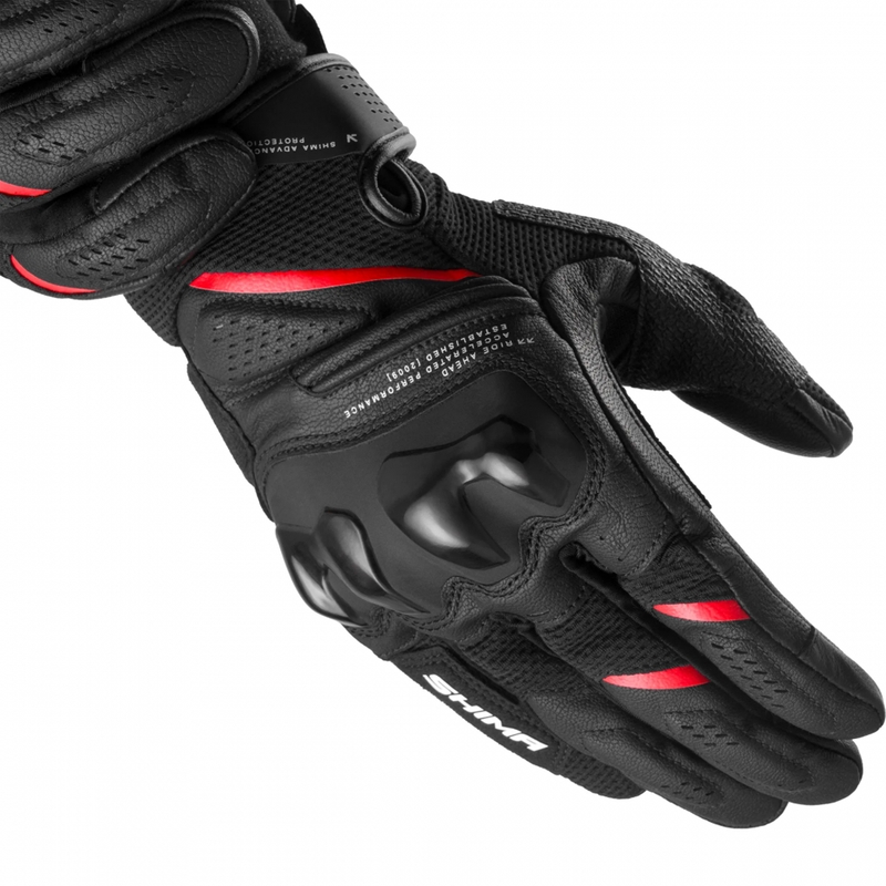 Rękawice motocyklowe Shima Spark 3.0 czarno-czerwone