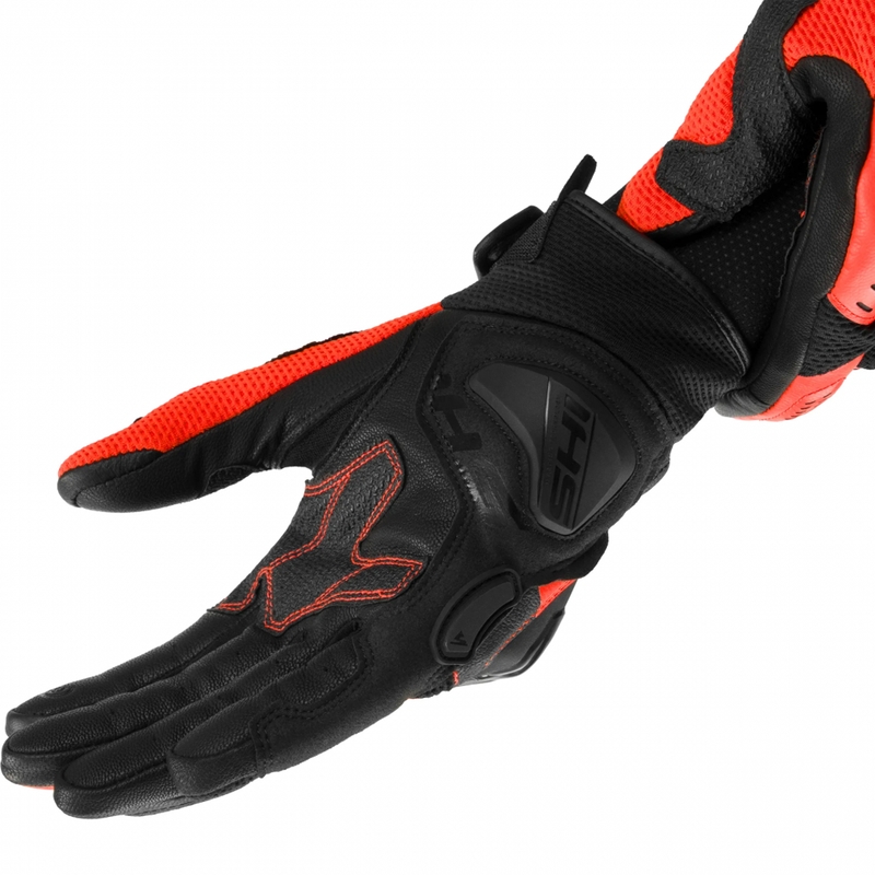 Rękawice motocyklowe Shima Spark 3.0 fluorescencyjne czerwone