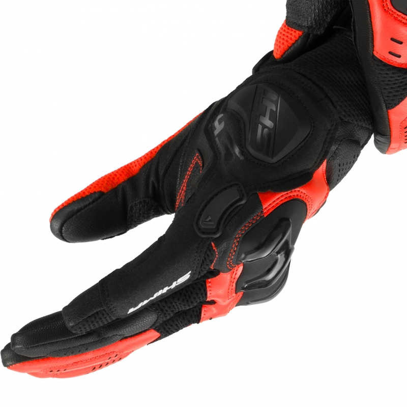 Rękawice motocyklowe Shima Spark 3.0 fluorescencyjne czerwone