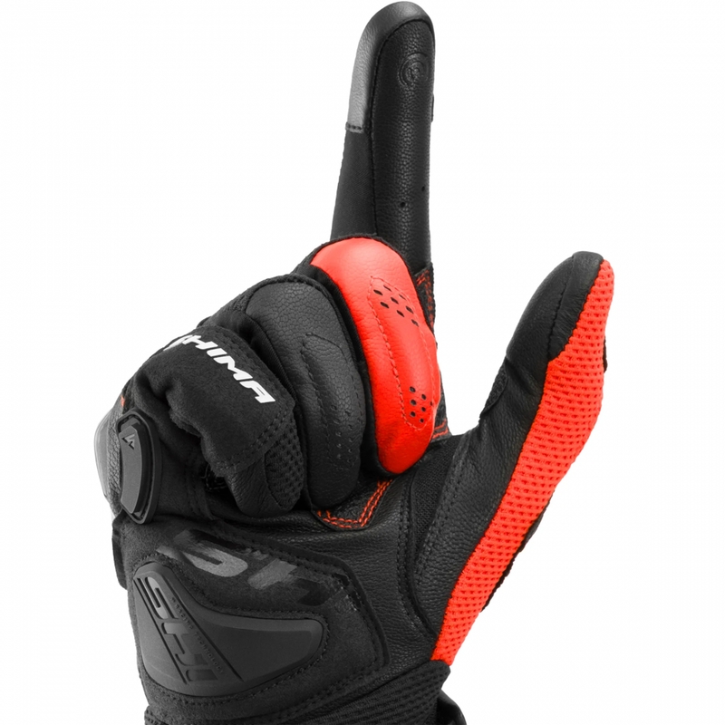 Rękawice motocyklowe Shima Spark 3.0 fluorescencyjne czerwone