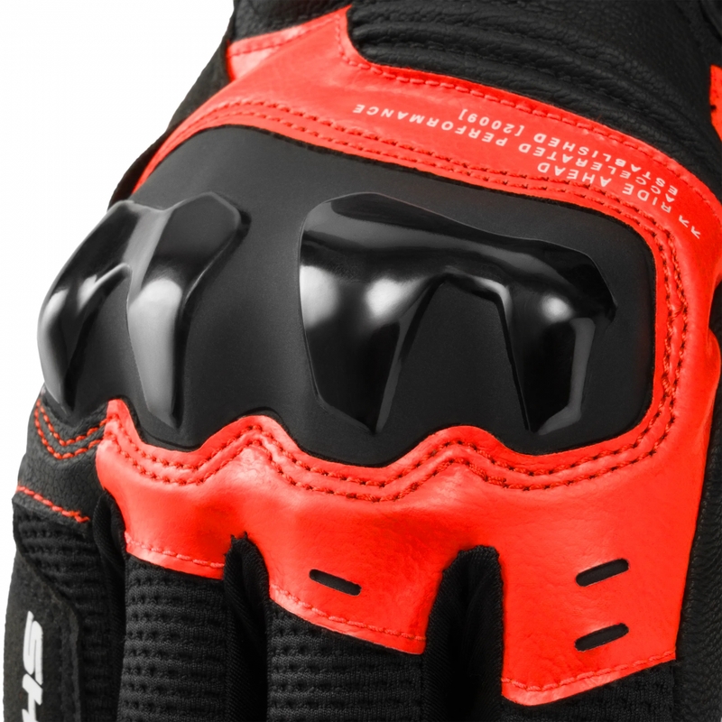 Rękawice motocyklowe Shima Spark 3.0 fluorescencyjne czerwone