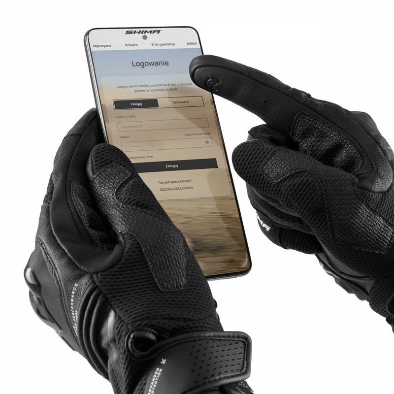 Rękawice motocyklowe damskie Shima Spark 3.0 czarne