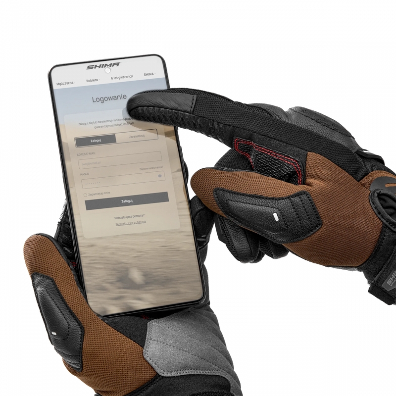 Rękawice motocyklowe Shima Blaze 3.0 brązowe