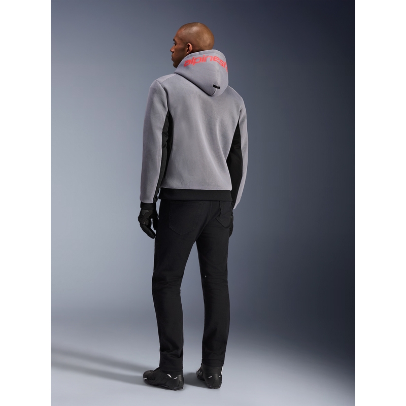 Bluza motocyklowa Alpinestars Chrome Superairflow czarno-jasnoszara-fluo czerwona