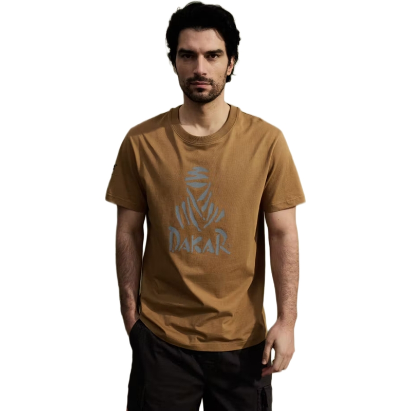 Koszulka z logo Dakar 263 w kolorze piaskowym
