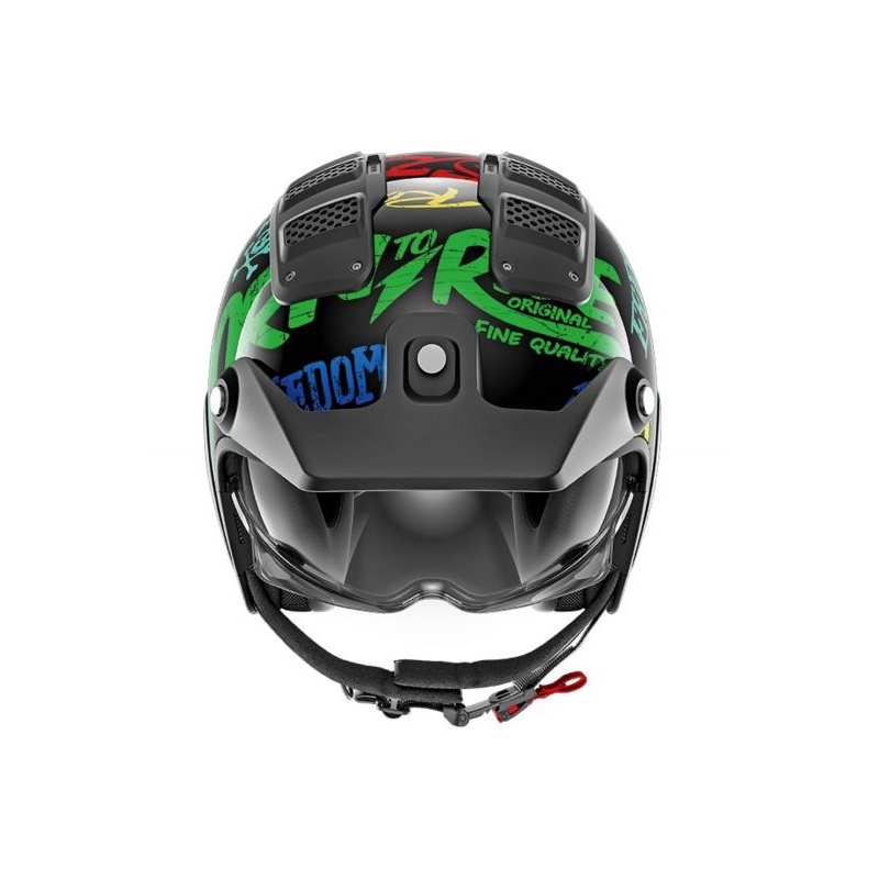 Otwarty kask motocyklowy SHARK X-DRAK Freestyle czarno-niebiesko-zielony