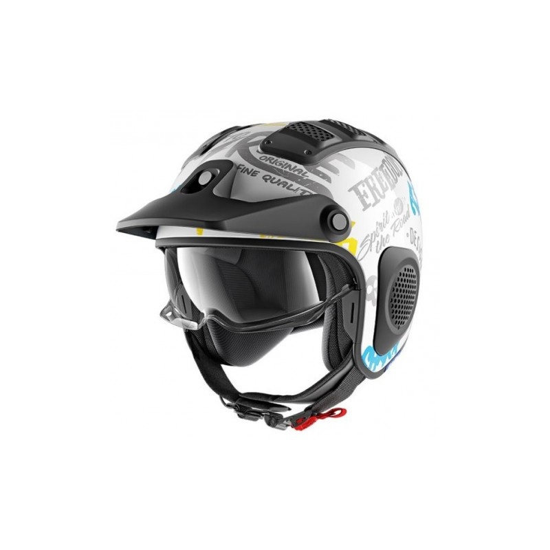 Otwarty kask motocyklowy SHARK X-DRAK Freestyle biało-niebiesko-żółty
