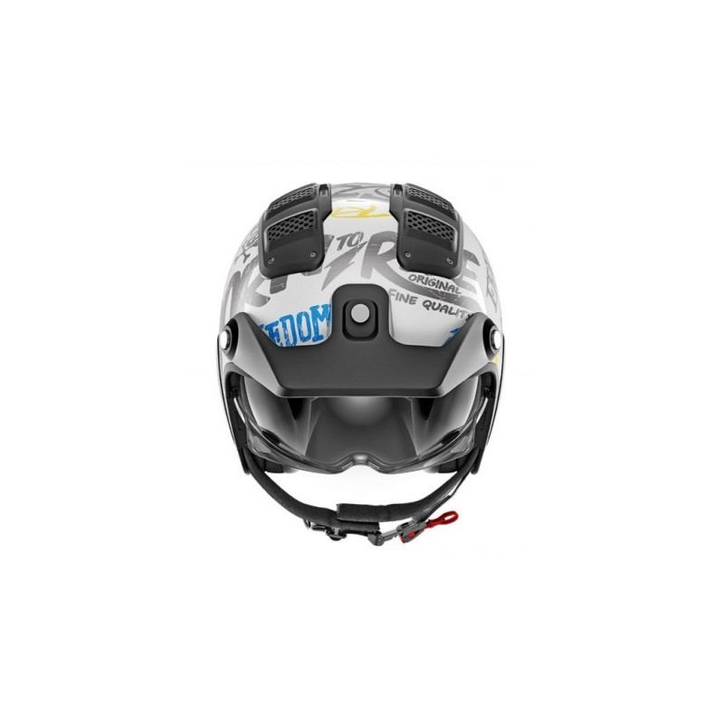 Otwarty kask motocyklowy SHARK X-DRAK Freestyle biało-niebiesko-żółty