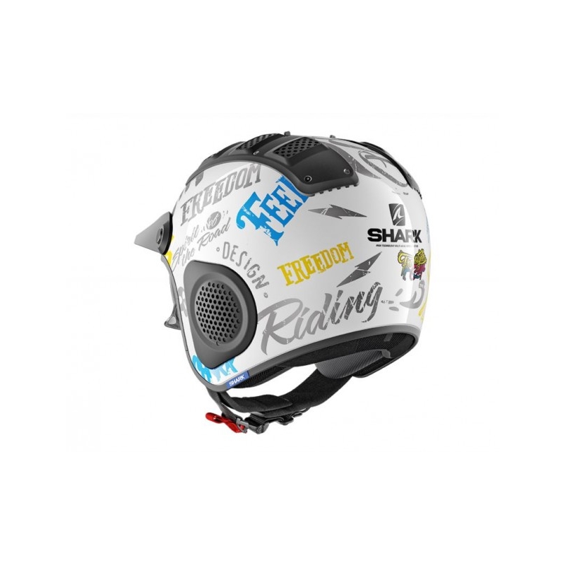 Otwarty kask motocyklowy SHARK X-DRAK Freestyle biało-niebiesko-żółty