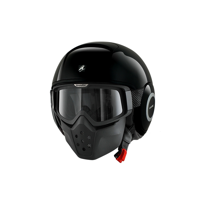 Otwarty kask motocyklowy SHARK DRAK Blank czarny połysk