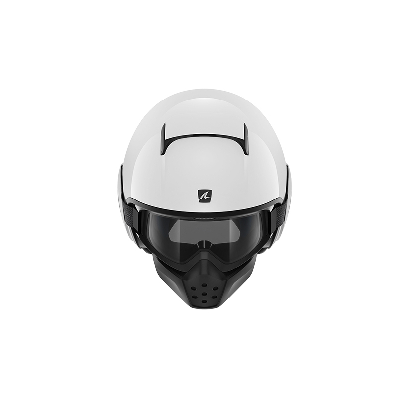 Otwarty kask motocyklowy SHARK DRAK Blank biały połysk