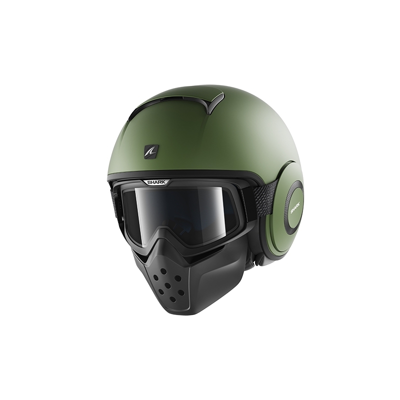 Kask motocyklowy SHARK DRAK Blank Mat zielony