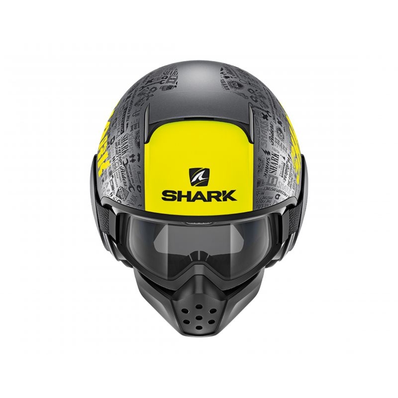 Kask motocyklowy SHARK DRAK Tribute Mat czarno-szaro-żółty