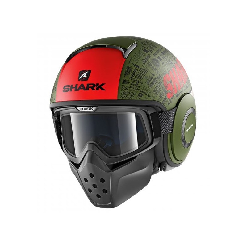Kask motocyklowy SHARK DRAK Tribute Mat czarno-zielono-czerwony