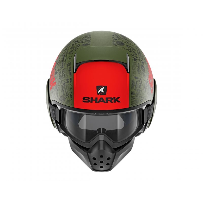 Kask motocyklowy SHARK DRAK Tribute Mat czarno-zielono-czerwony