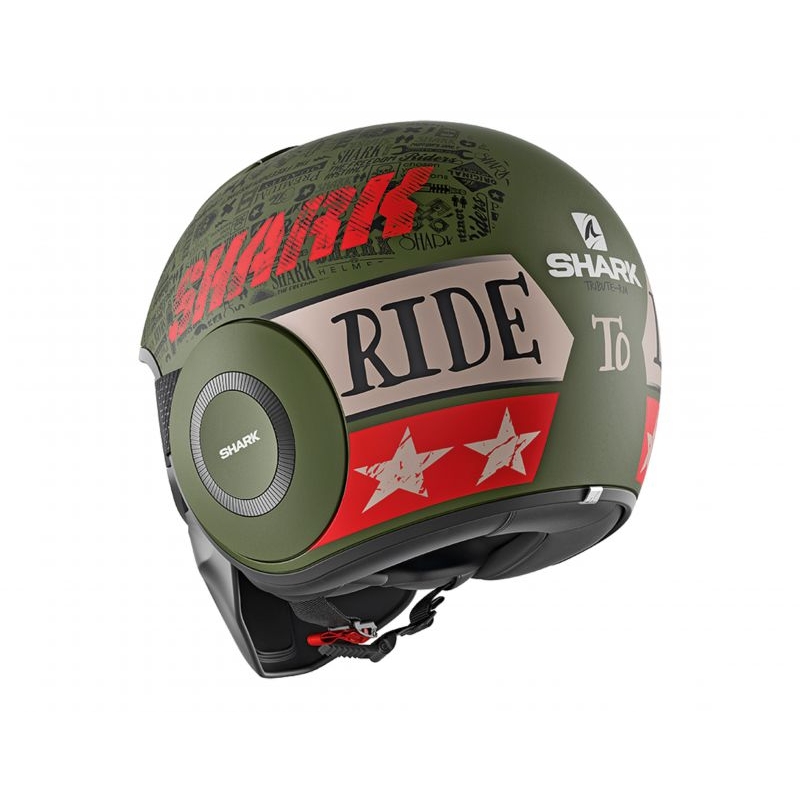 Kask motocyklowy SHARK DRAK Tribute Mat czarno-zielono-czerwony