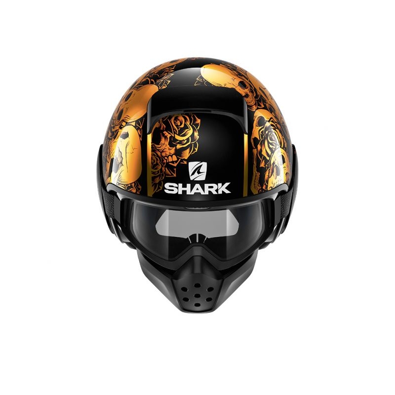 Kask motocyklowy SHARK DRAK Sanctus czarno-pomarańczowy