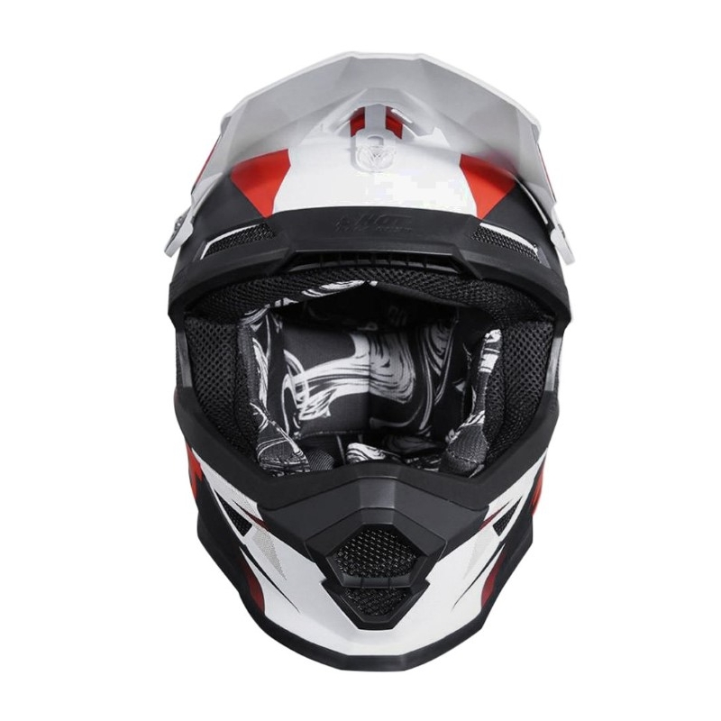 Motocrossowy kask Shot Ultimate czarno-biało-czerwony