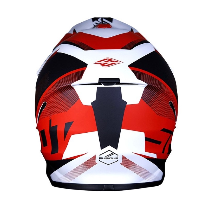Motocrossowy kask Shot Ultimate czarno-biało-czerwony
