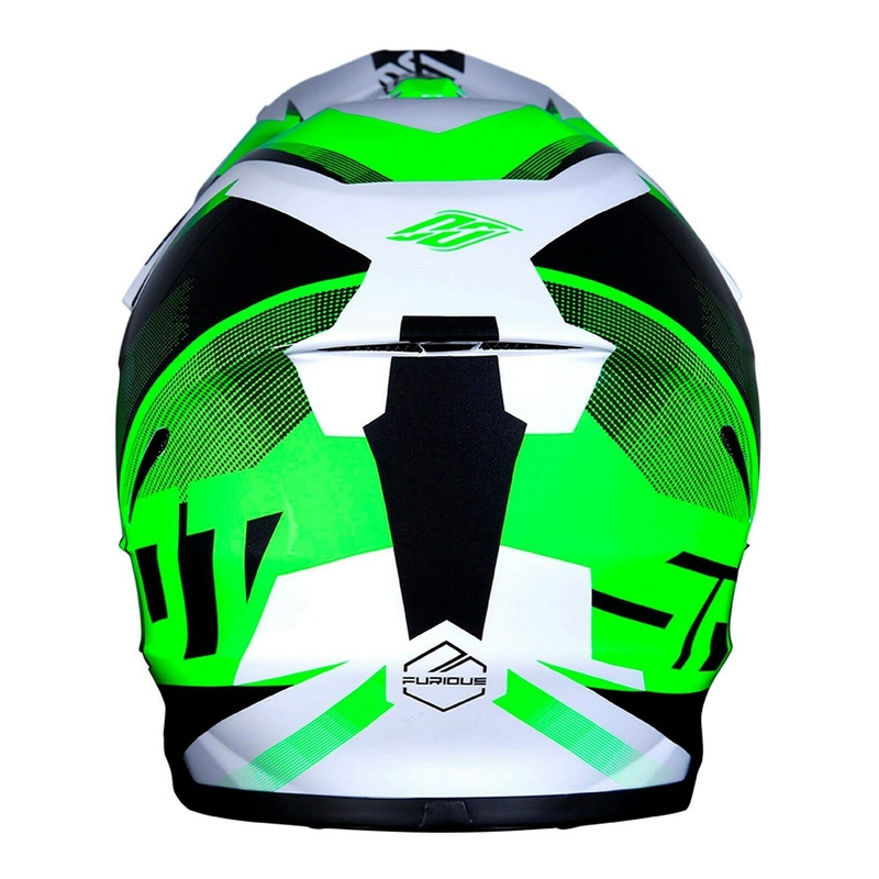 Motocrossowy kask Shot Ultimate czarno-biało-fluo zielony