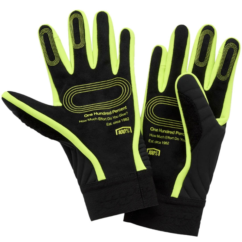 Rękawice motocrossowe 100% - USA BRISKER EXTREME fluo żółto-czarne