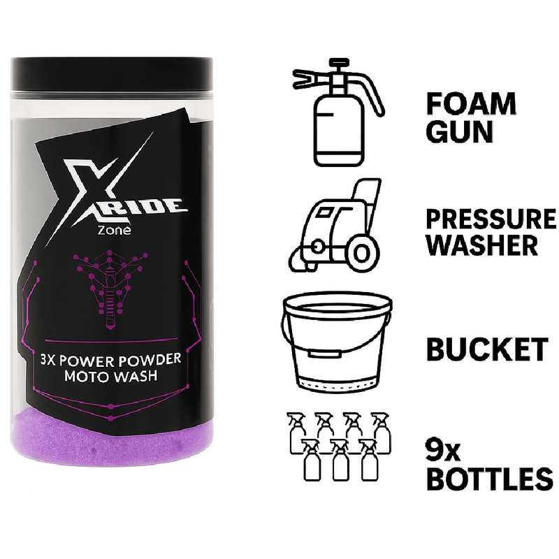Szampon motocyklowy w proszku XzoneRide® Power Powder-Moto Wash 60 g