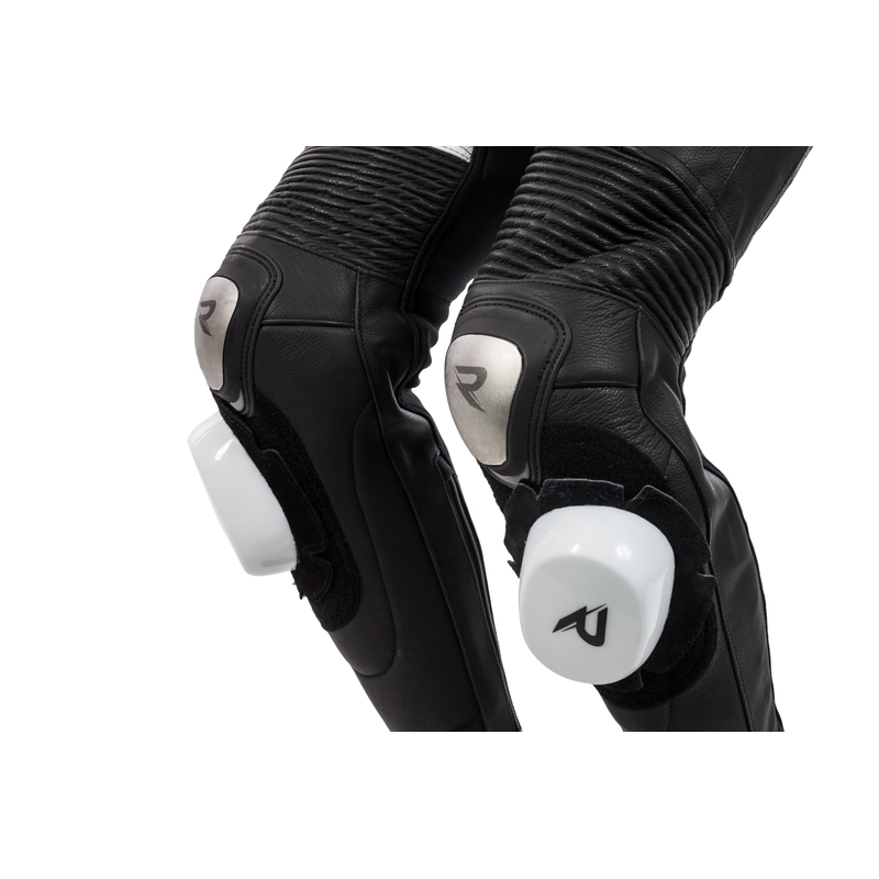 Damski kombinezon motocyklowy Street Racer Kiara czarno-biało-fluo różowy wyprzedaż