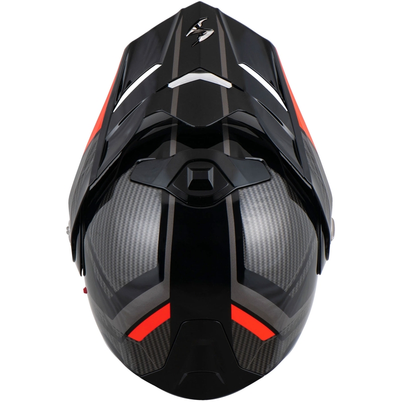 Kask motocyklowy typu flip-up Scorpion ADX-2 LEWIS czarno-czerwony