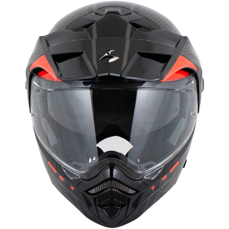 Kask motocyklowy typu flip-up Scorpion ADX-2 LEWIS czarno-czerwony