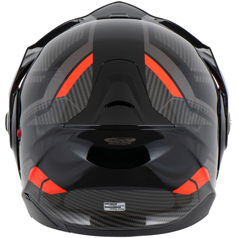 Kask motocyklowy typu flip-up Scorpion ADX-2 LEWIS czarno-czerwony