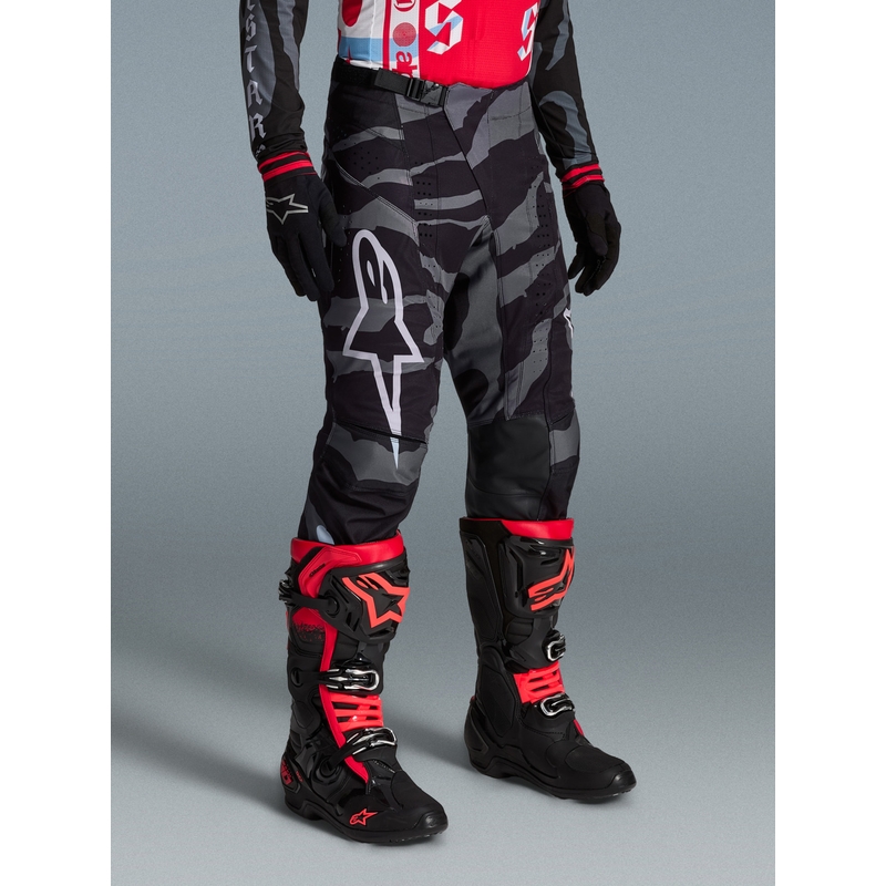 Spodnie motocrossowe Alpinestars Techstar w limitowanej edycji Beast Coast w kolorze szaro-czarno-pomarańczowym