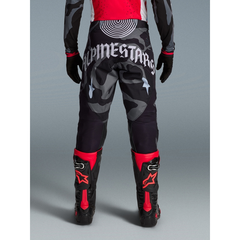 Spodnie motocrossowe Alpinestars Techstar w limitowanej edycji Beast Coast w kolorze szaro-czarno-pomarańczowym
