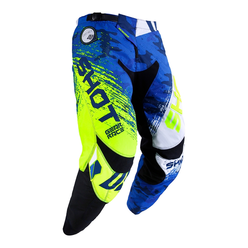 Motokrosowe spodnie Shot CONTACT Counter niebiesko-fluo żółte