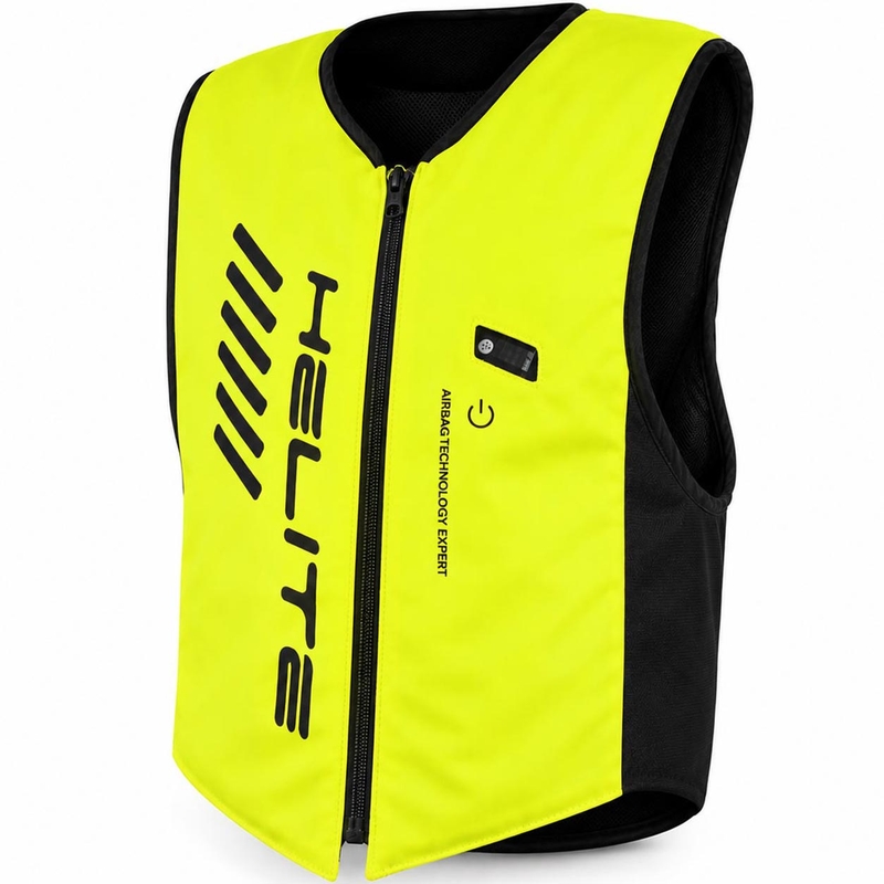 Kamizelka z poduszką powietrzną Helite Double Turtle Hivis zielono-żółta