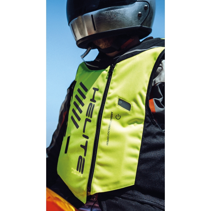 Kamizelka z poduszką powietrzną Helite Double Turtle Hivis zielono-żółta