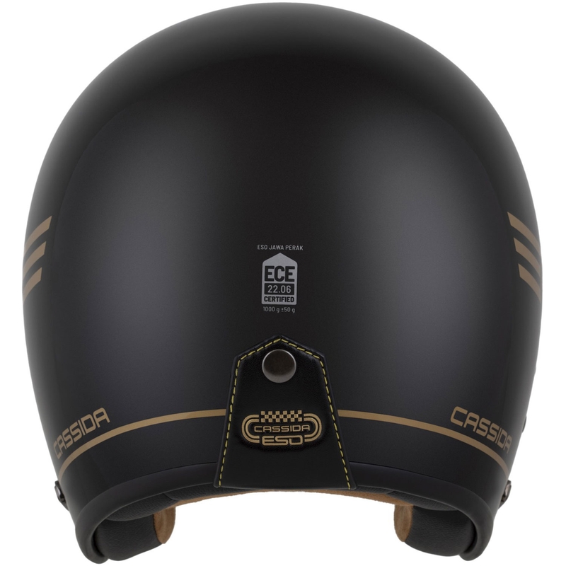 Cassida Eso Jawa Pérák open face helmet black pearl-gold