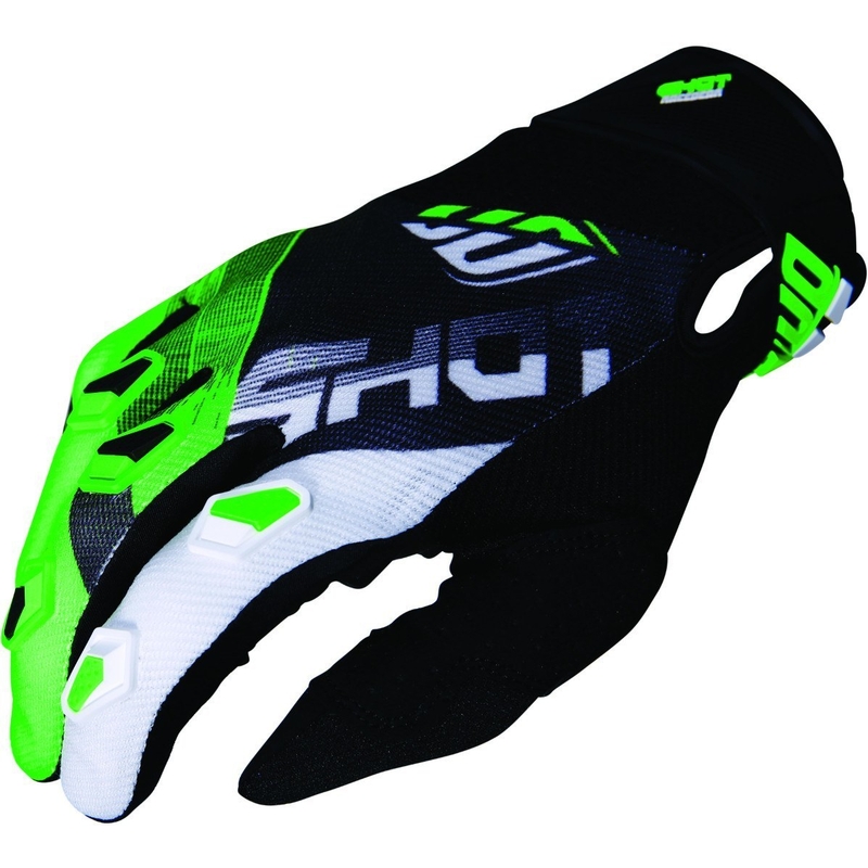 Motocrossowe rękawice Shot DEVO Ultimate czarno-fluo zielone
