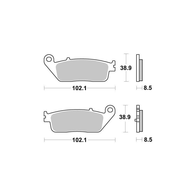 Brake pads BREMBO CC SCOOTER for KYMCO Xciting 500 2004-2015, KYMCO Xciting 400 / S / VS 2012-2014