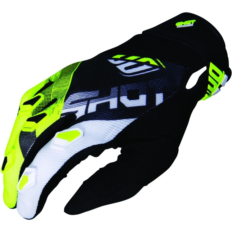 Motocrossowe rękawice Shot DEVO Ultimate czarno-fluo żółte