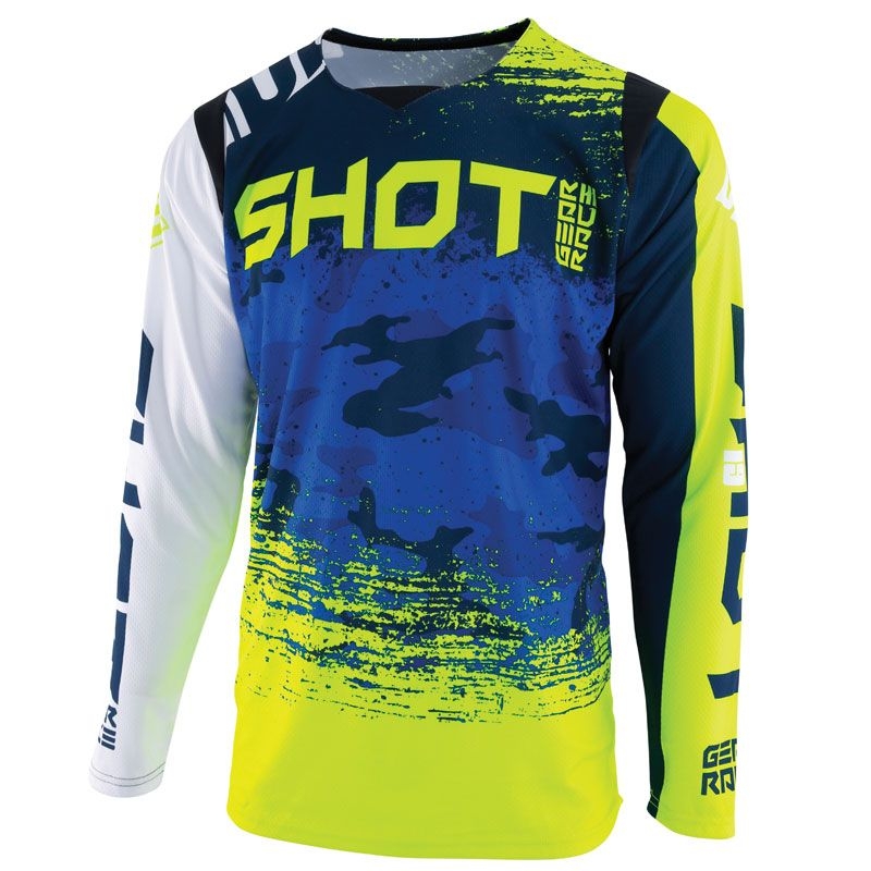 Motokrosowa bluza Shot CONTACT Counter niebiesko-fluo żółta