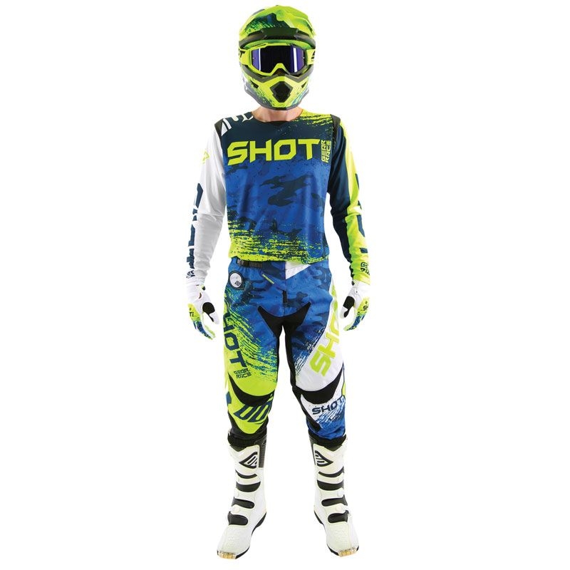 Motokrosowa bluza Shot CONTACT Counter niebiesko-fluo żółta