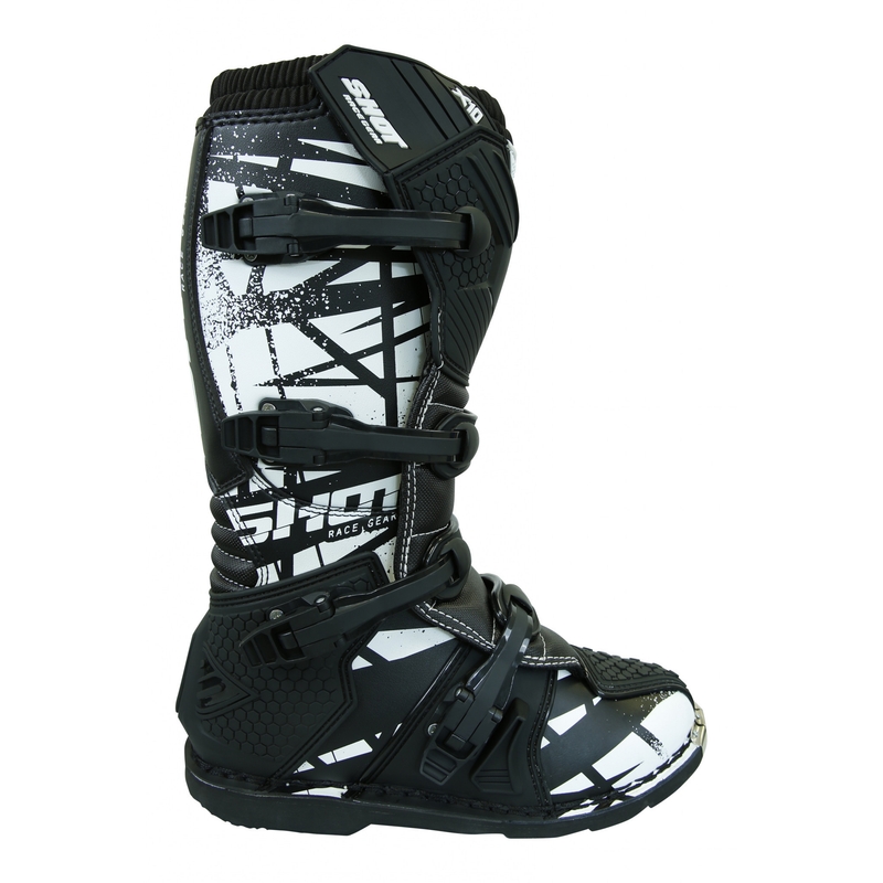 Buty motocyklowe Shot X10 czarno-białe wyprzedaż