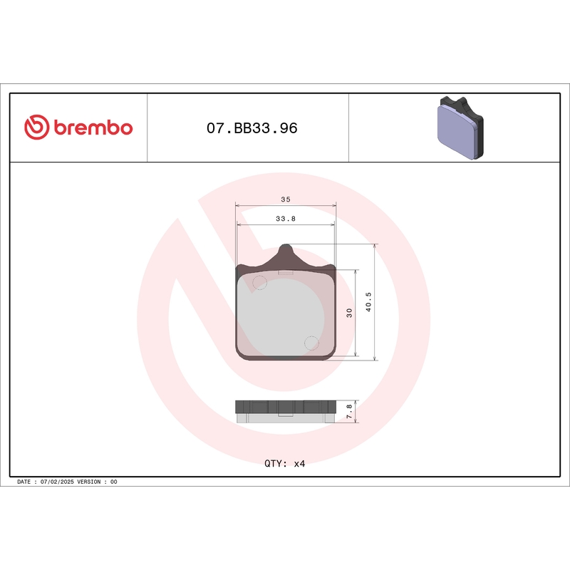 Brake pads BREMBO GENUINE
