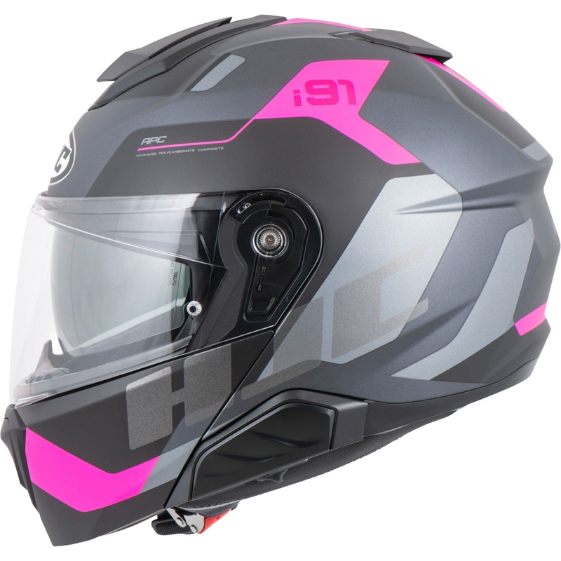 Kask typu flip-up HJC i91 Carst MC8SF czarno-różowy