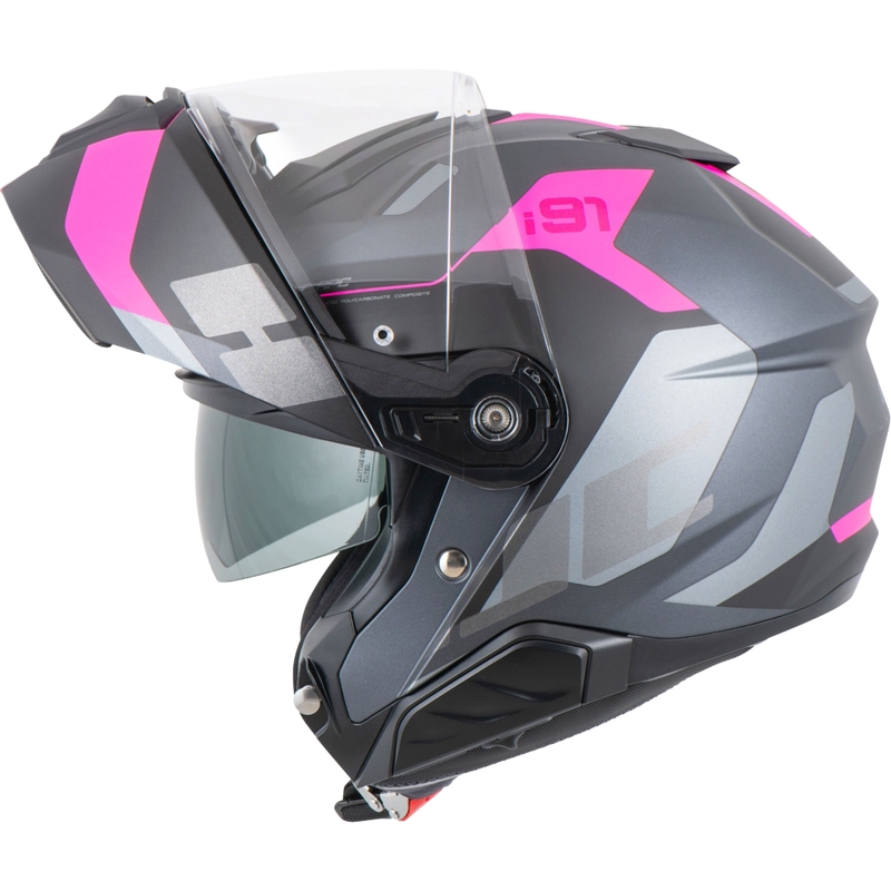 Kask typu flip-up HJC i91 Carst MC8SF czarno-różowy