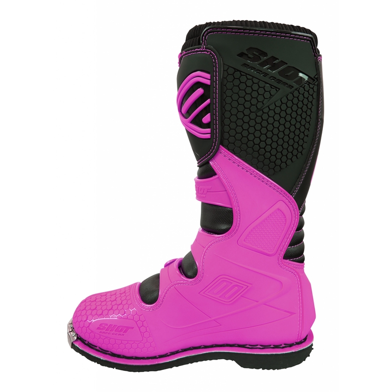 Buty motocyklowe Shot X10 czarno-fluo różowe wyprzedaż